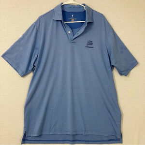 Fairway & Greene Blue White Golf Stretch Short Sleeve Polo‎ Shirt XL